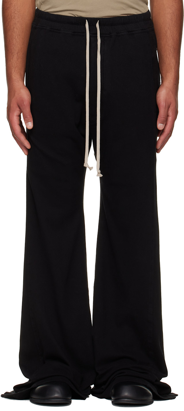 Rick Owens DRKSHDW: ブラック Concordians Pusher スウェットパンツ
