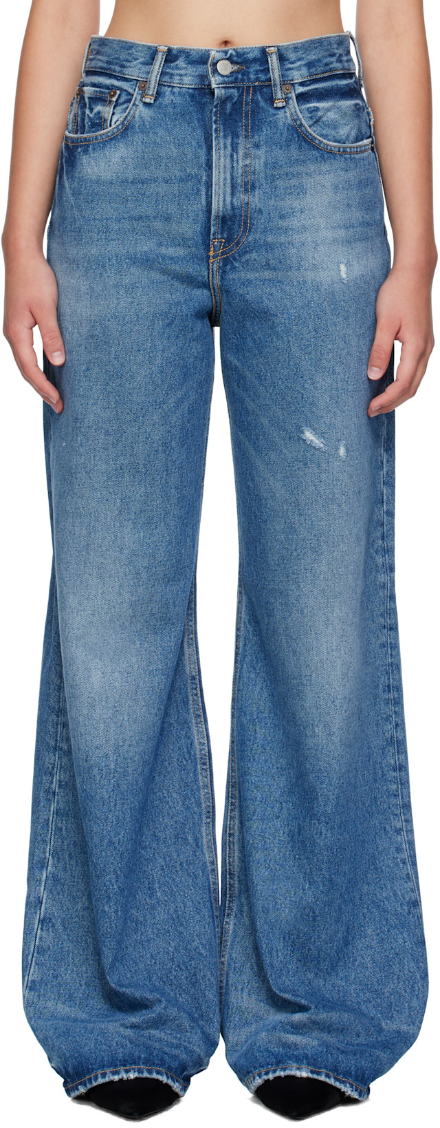 Acne Studios: ブルー 2022F レギュラーフィット ジーンズ | SSENSE 日本