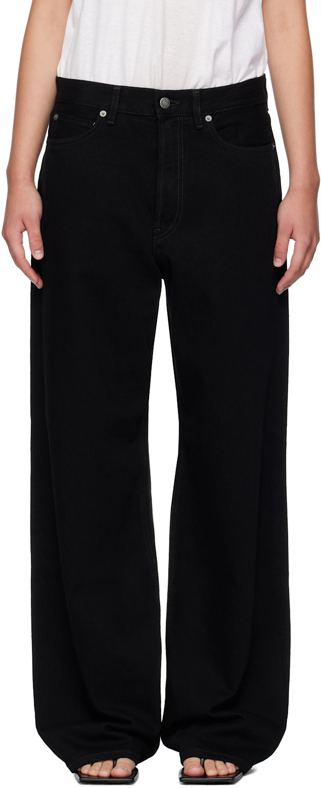 Acne Studios: Black Loose Fit 1981 Jeans | SSENSE Canada