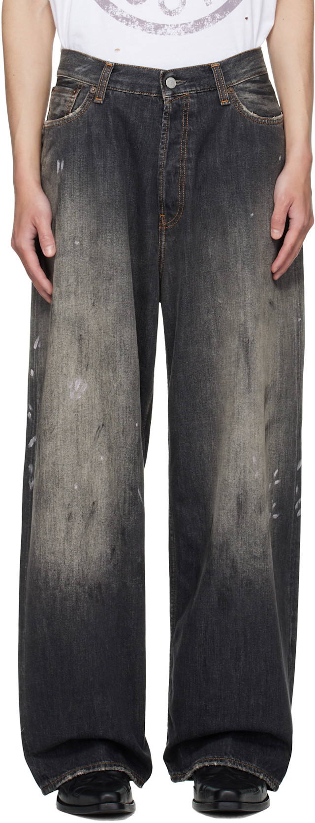 Acne Studios: グレー 2023 ルーズフィット ジーンズ | SSENSE 日本