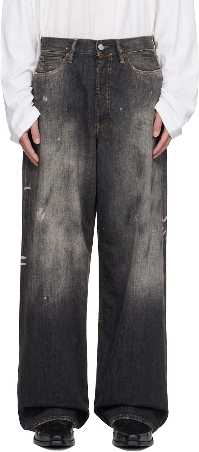 Acne Studios: ブラック 1981 ルーズフィット ジーンズ | SSENSE 日本