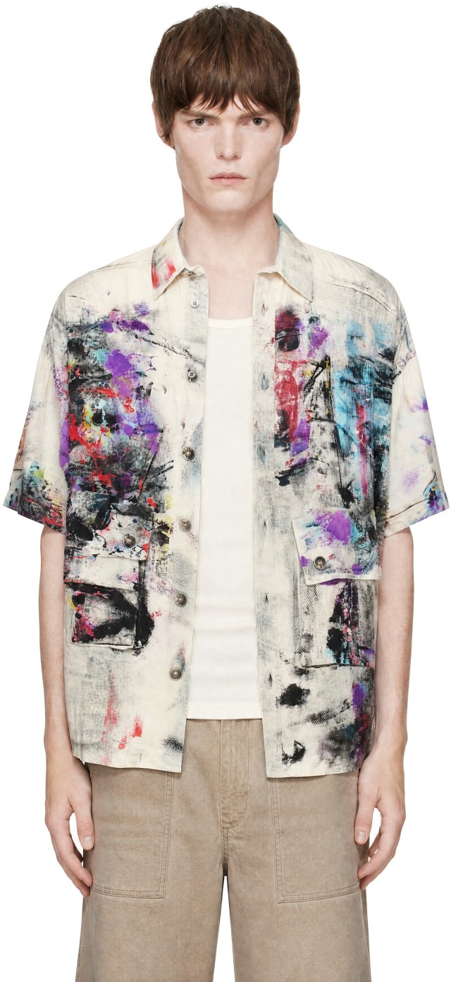 【acne studios】　seamless printed top Acne Studios: Multicolor Printed Shirt | SSENSE