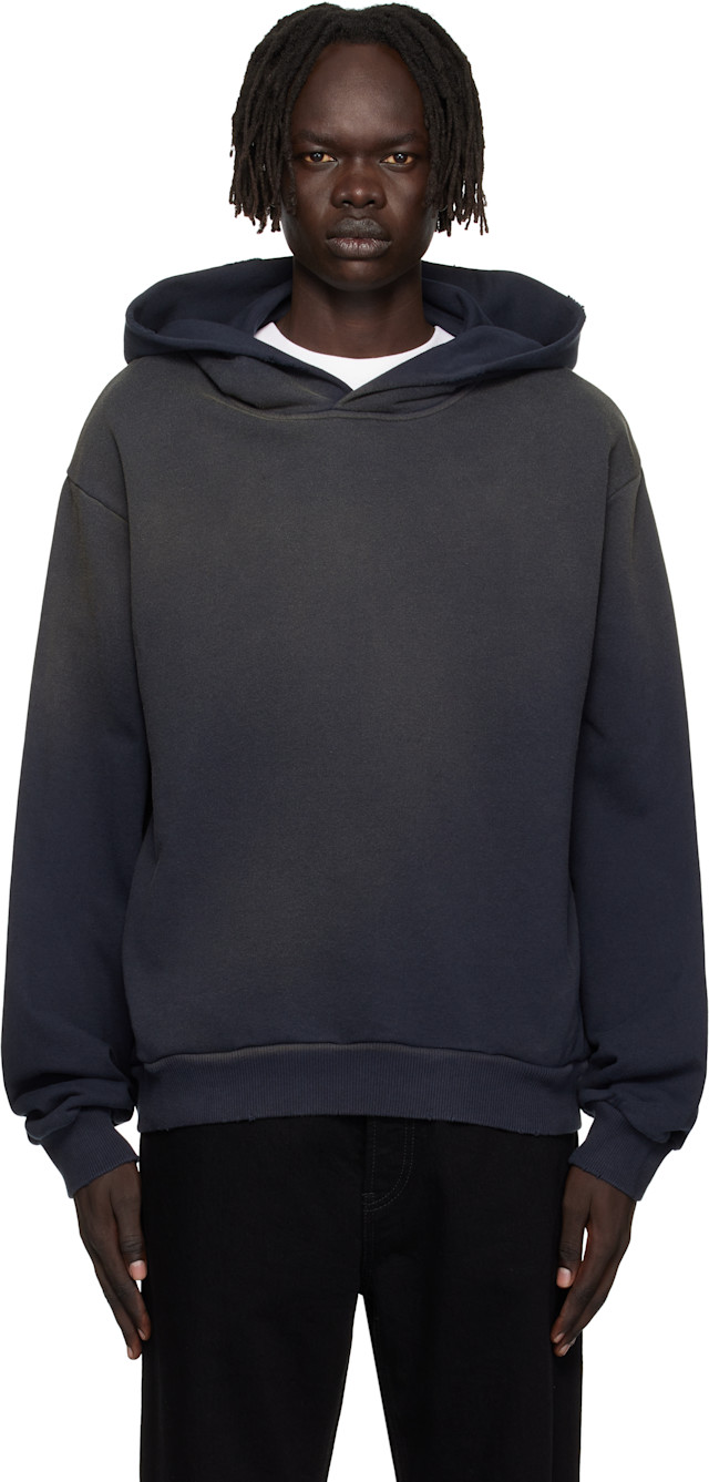 Acne Studios: Black Logo Hoodie | SSENSE