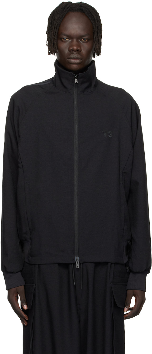 Y-3: Black Sport Uniform Track Jacket | SSENSE