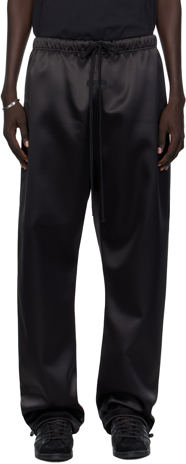 Fear of God ESSENTIALS: ブラック Relaxed ボンデッドサテン トラック