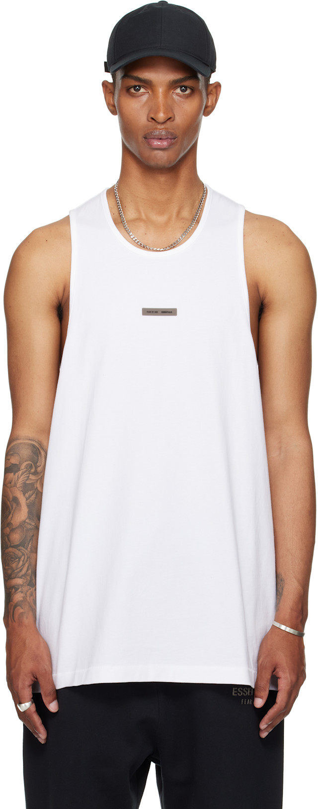 Fear of God ESSENTIALS: White Vintage Fit Tank Top | SSENSE Fear of God ESSENTIALS: White Vintage Fit Tank Top | SSENSE