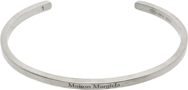 Maison Margiela: Logo Cuff Bracelet | SSENSE