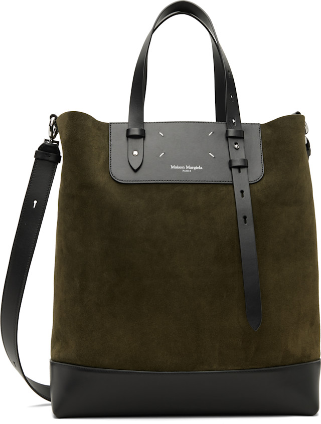 Maison Margiela: Khaki Vertical Shopping Bag | SSENSE Maison Margiela: Khaki Vertical Shopping Bag | SSENSE