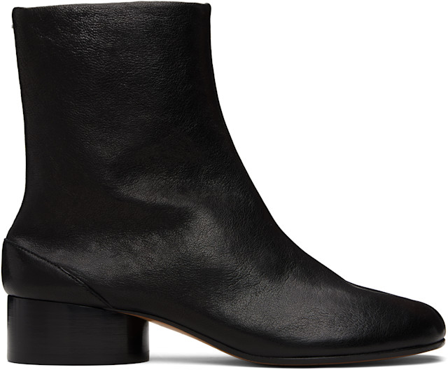 Maison Margiela: Black Tabi Ankle Boots | SSENSE