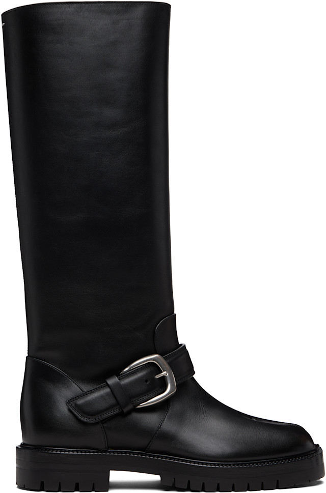Maison Margiela: Black Tabi County Boots | SSENSE Mexico