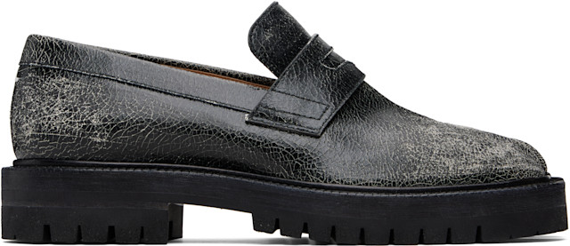 Maison Margiela: ブラック＆ホワイト Tabi County ローファー