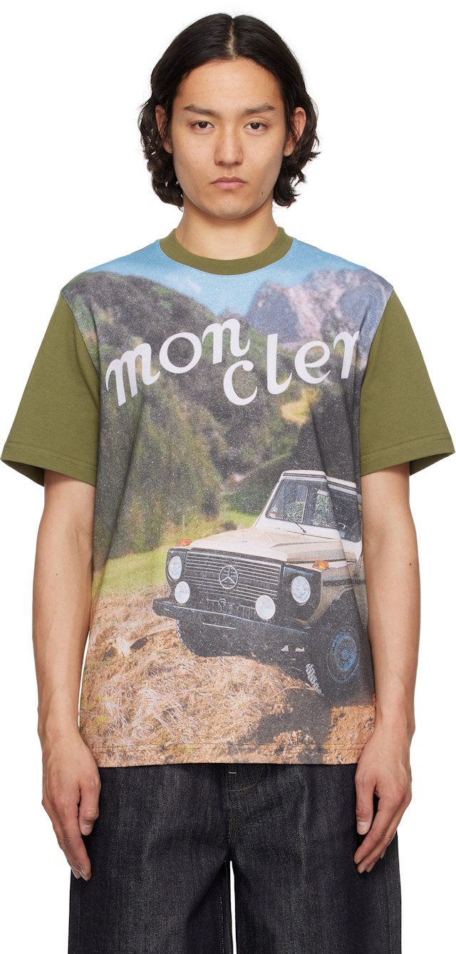 Moncler Genius: Mercedes-Benz by NIGO カーキ 半袖Tシャツ | SSENSE 日本