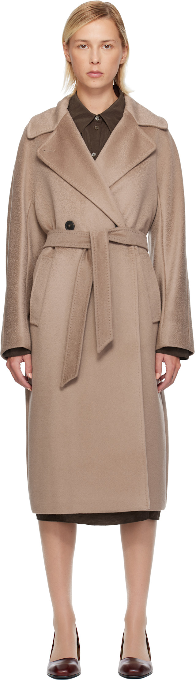 Weekend Max Mara: トープ Resina コート | SSENSE 日本