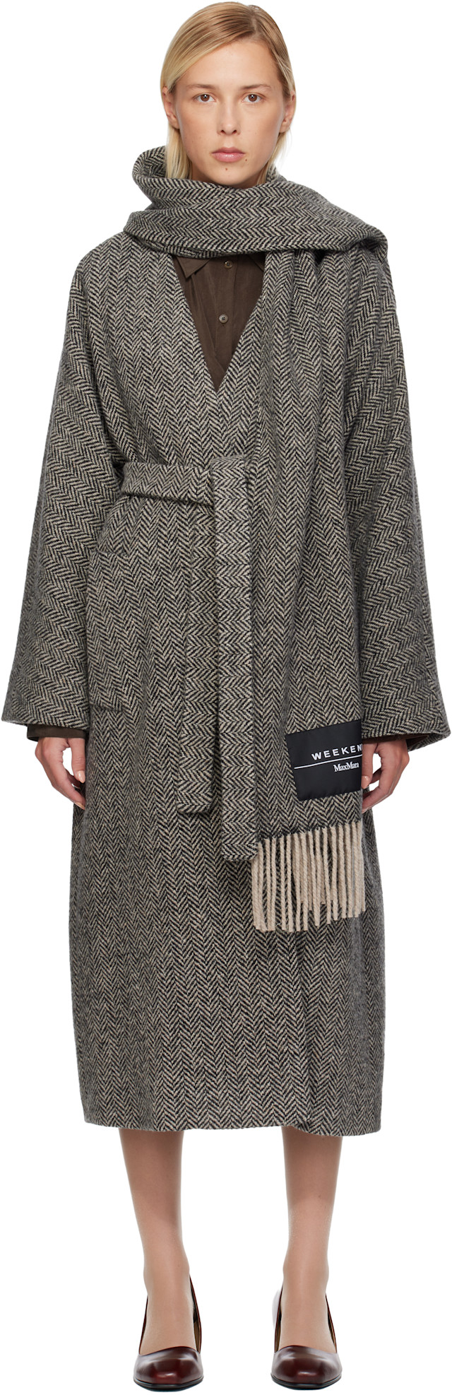 Weekend Max Mara: Gray Zenica Coat | SSENSE Canada