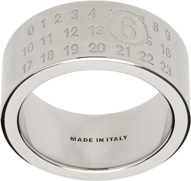 MM6 Maison Margiela: Numeric Minimal Signature リング | SSENSE 日本