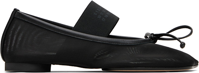 MM6 Maison Margiela: Black Anatomic Numeric Ballerina Flats | SSENSE