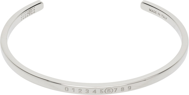 アクセサリー Maison Margiela MM6 Logo Cuff Bracelet MM6 Maison Margiela: Minimal Logo Bracelet | SSENSE