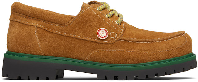 Casablanca: Brown Leather Boat Shoes | SSENSE Canada