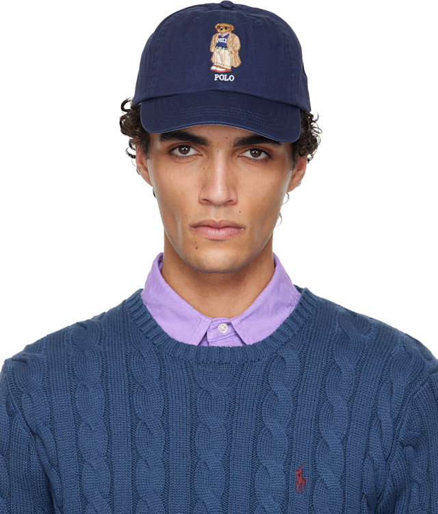 Polo Ralph Lauren: ネイビー Polo Bear ツイル ベースボールキャップ