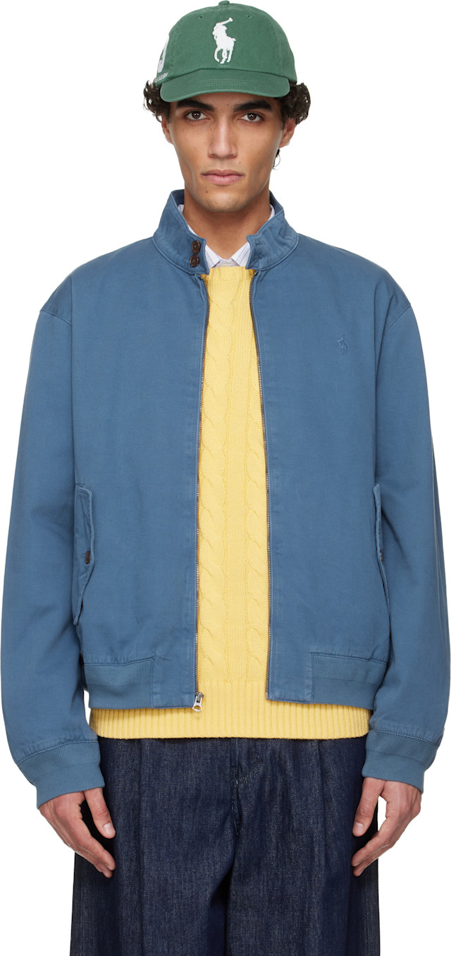 Polo Ralph Lauren: Blue 'The Bedford Twill' Jacket | SSENSE