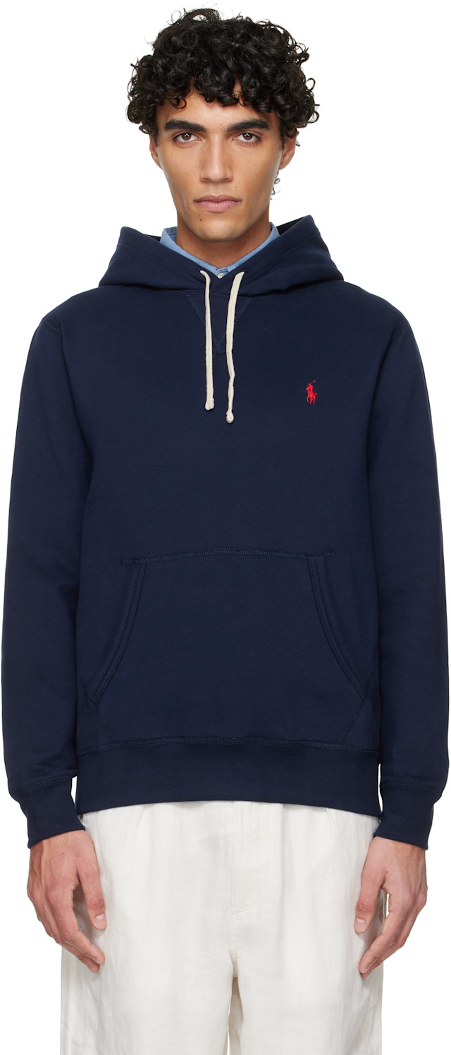 Polo Ralph Lauren: ネイビー 'The RL' フリース フーディ | SSENSE 日本