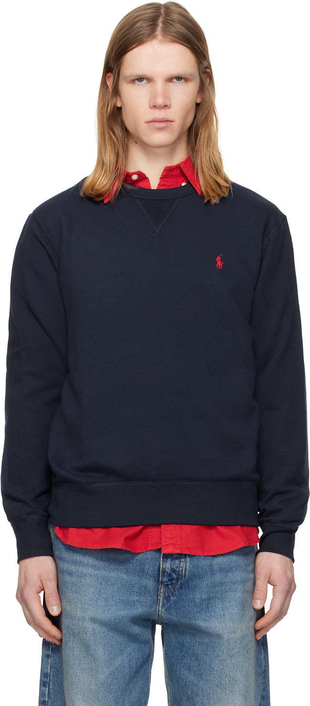 Polo Ralph Lauren: Navy 'The RL Fleece' Sweatshirt | SSENSE
