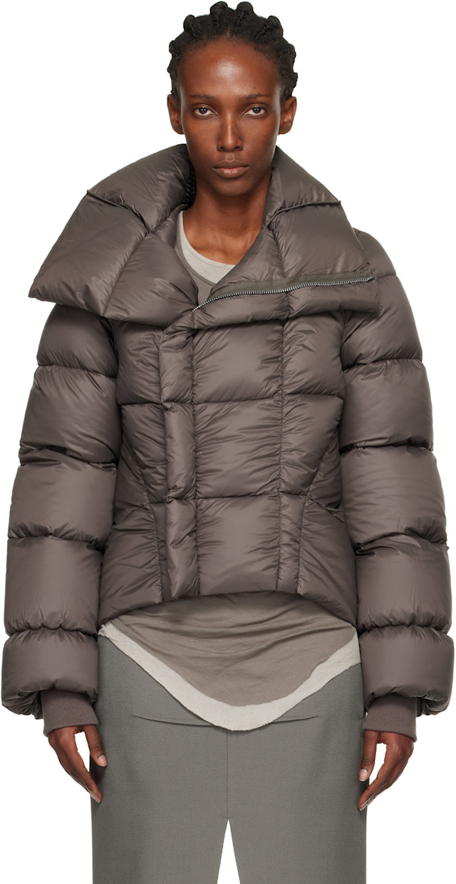 Rick Owens: Gray Concordians Naska Duvet Down Jacket | SSENSE