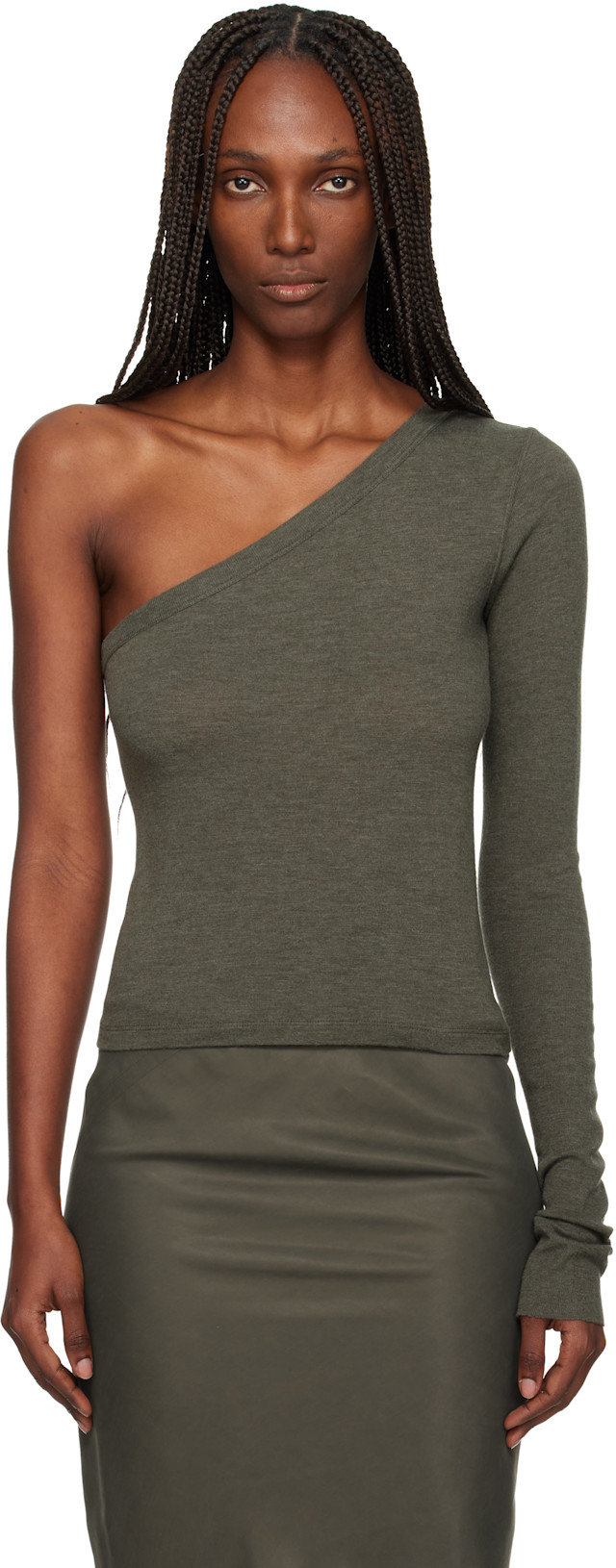 Rick Owens: Khaki Concordians Ziggy T-shirt | SSENSE