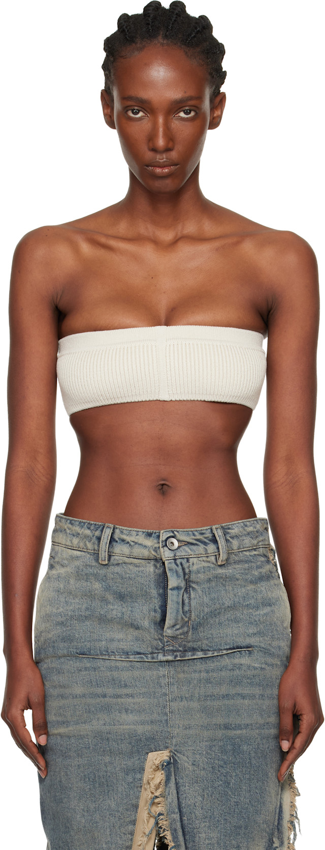 Rick Owens: Off-White Concordians Slim Bandeau Top | SSENSE
