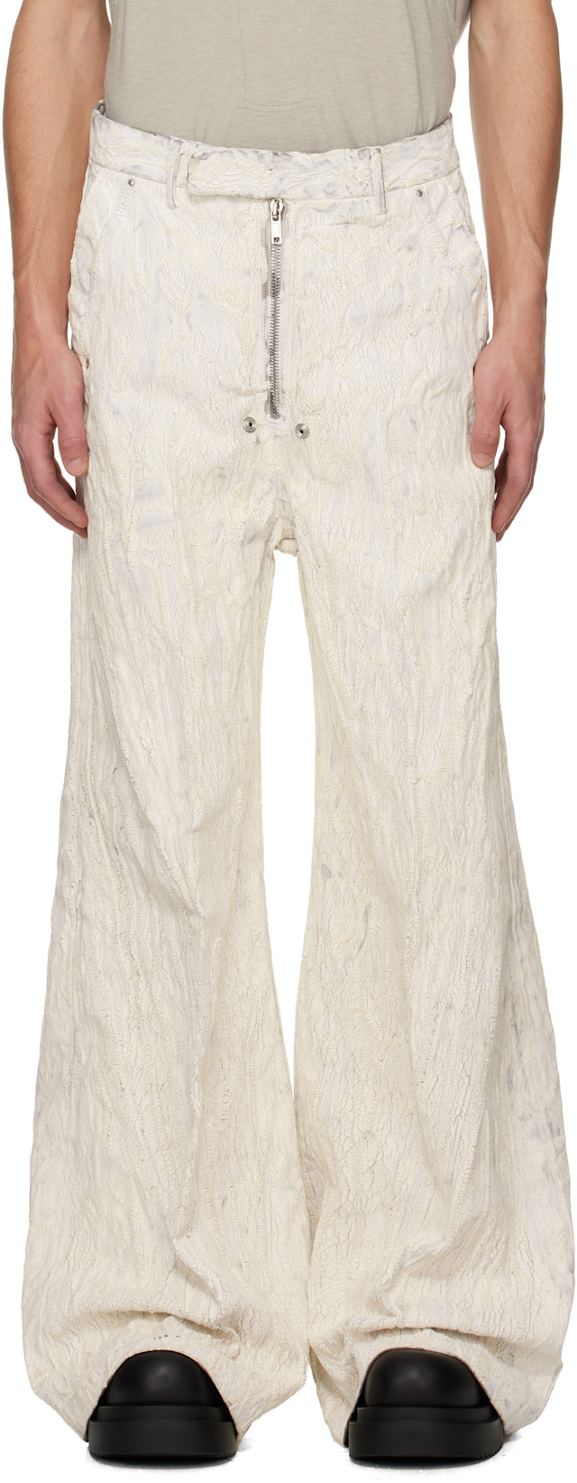 Rick Owens: Off-White Concordians Tailored Wide Belas Jeans | SSENSE