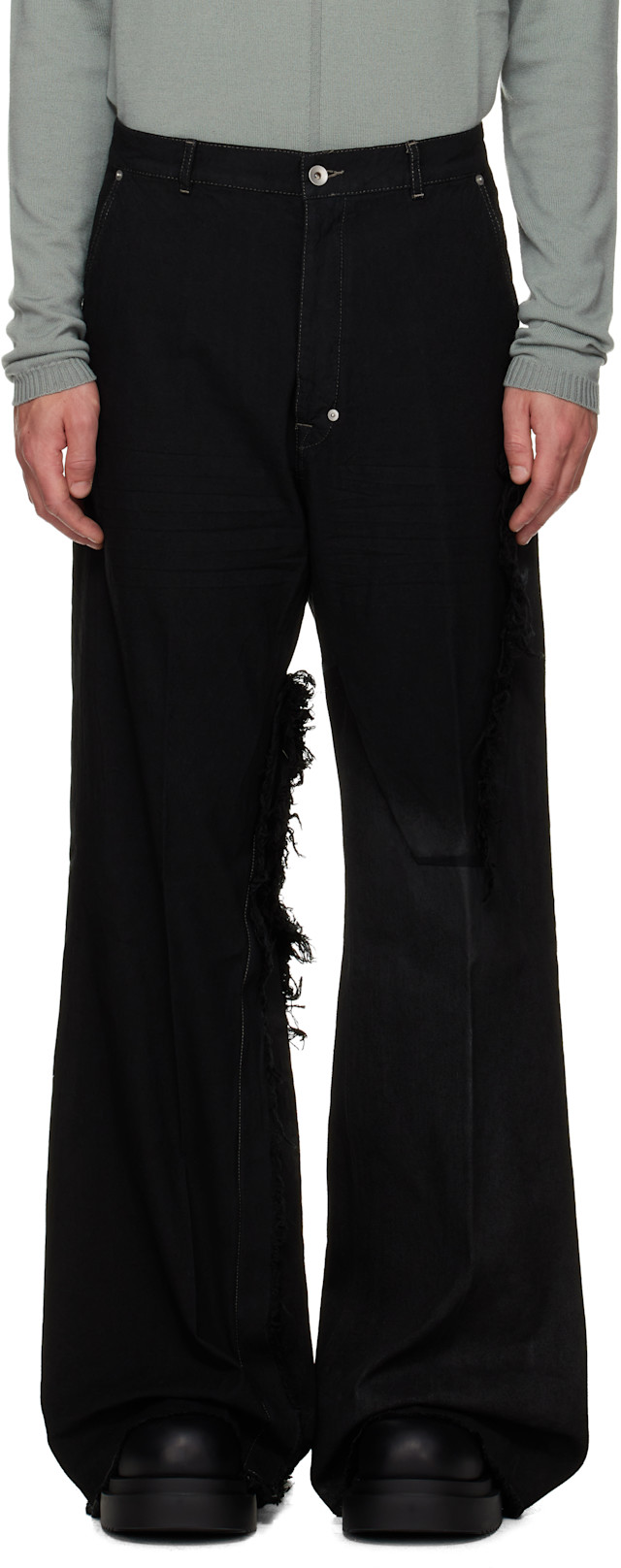 Rick Owens: Black Concordians Joris Jeans | SSENSE