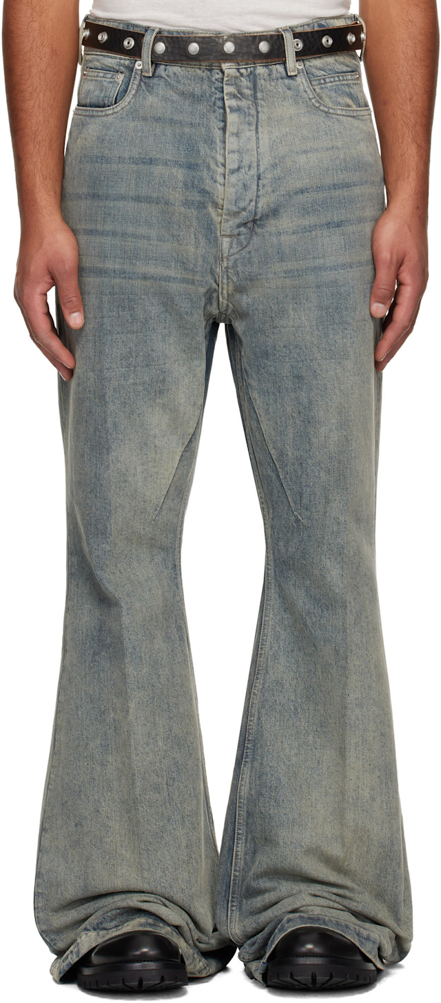 Rick Owens: Gray Concordians Bolan Jeans | SSENSE