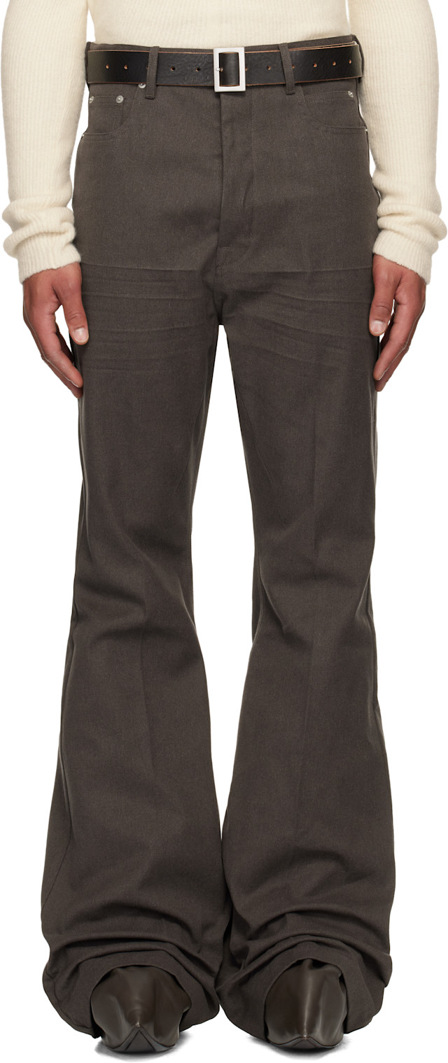 Rick Owens: Brown Concordians Bolan Jeans | SSENSE Taiwan