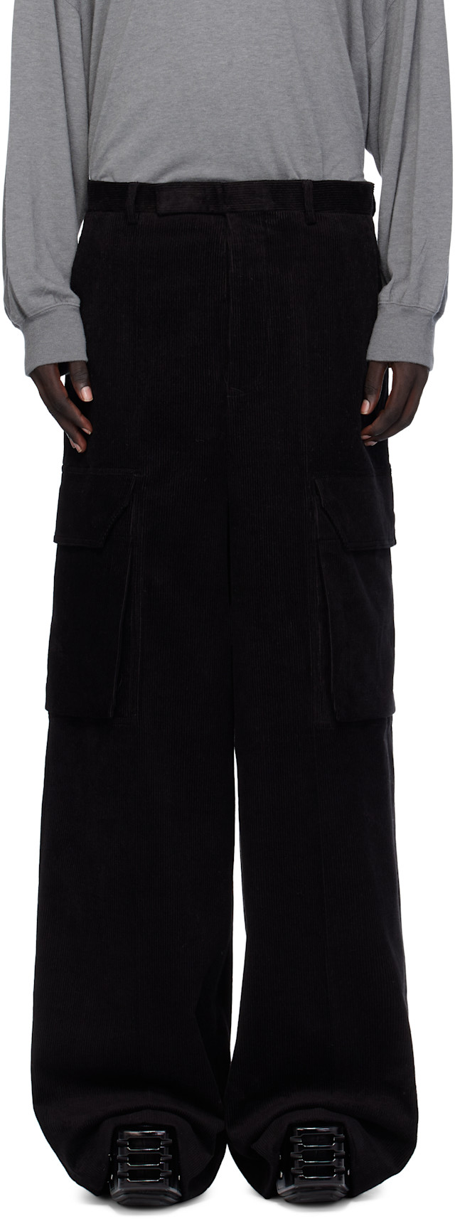 Rick Owens: ブラック Concordians Firbanks カーゴパンツ | SSENSE 日本