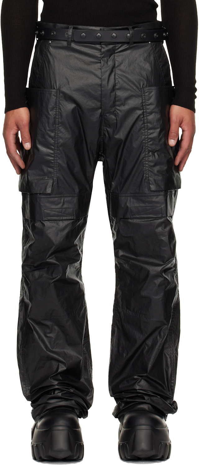 Rick Owens: Black Concordians Stefan Cargo Pants | SSENSE
