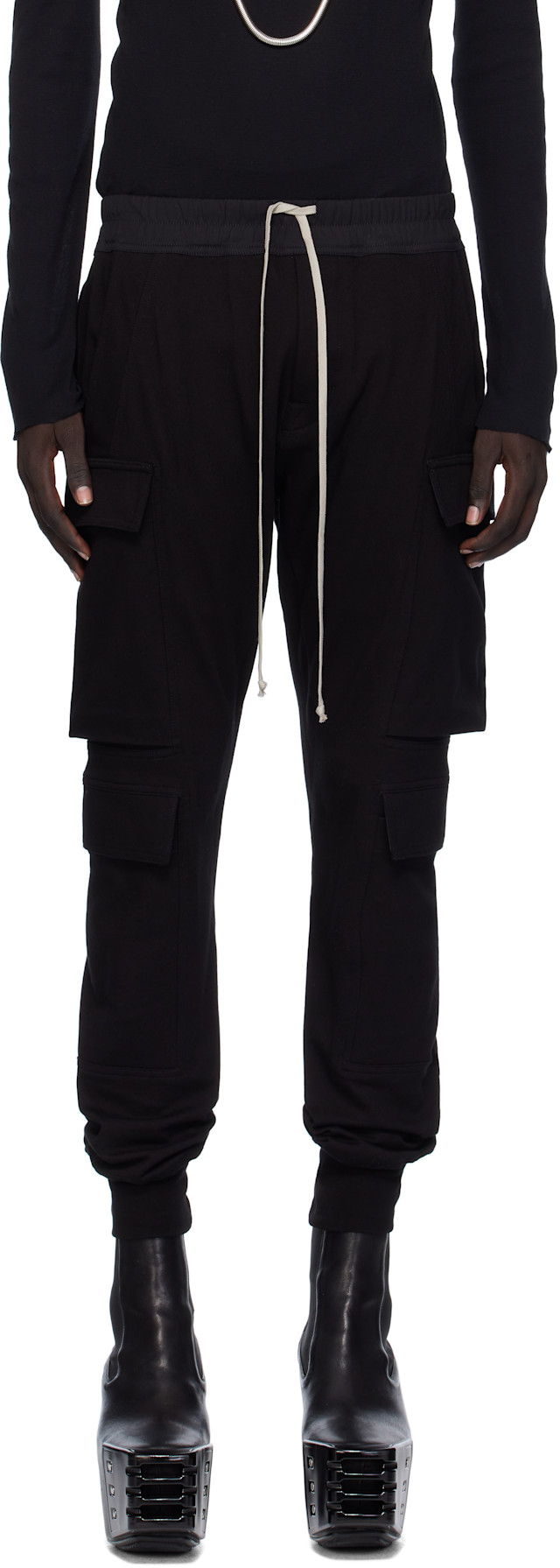 Rick Owens: Black Concordians Mastodon Megacargo Pants | SSENSE