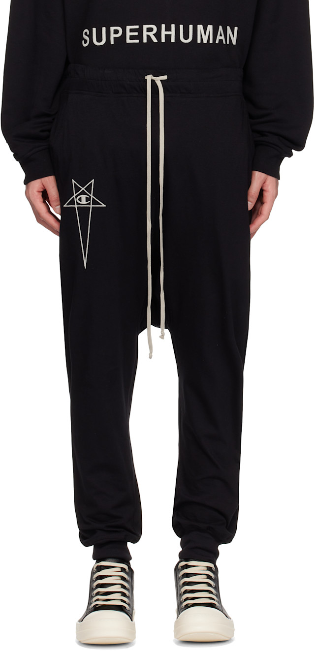 Rick Owens: ブラック Championエディション Prisoner Drawstring