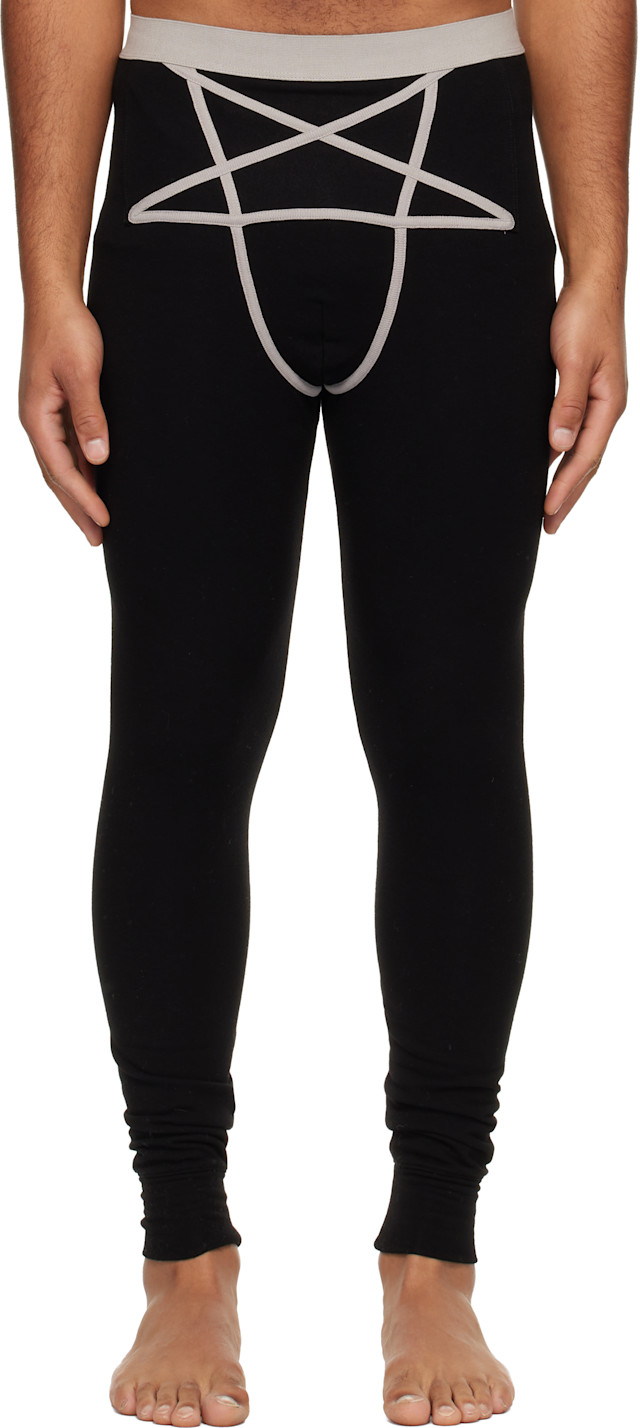 Rick Owens: Black Concordians Thermal Leggings | SSENSE