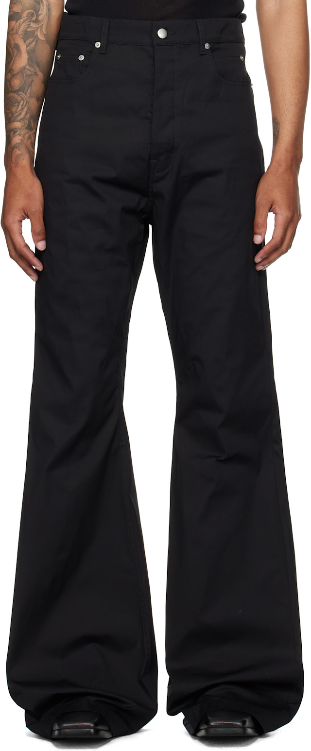 Rick Owens: Black Concordians Bolan Bootcut Trousers | SSENSE
