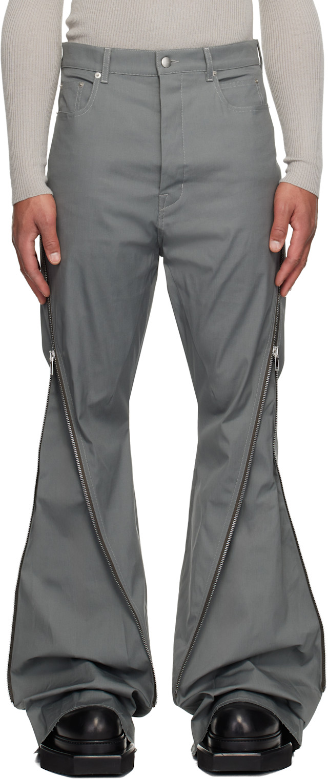 Rick Owens: Gray Concordians Bolan Banana Trousers | SSENSE