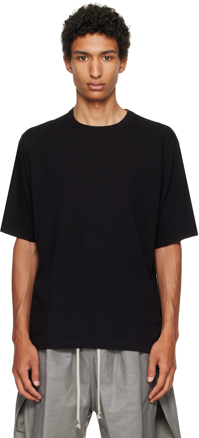 rick owens BRAD T XS rick owens tシャツ Rick Owens: Black Concordians Brad T-shirt | SSENSE