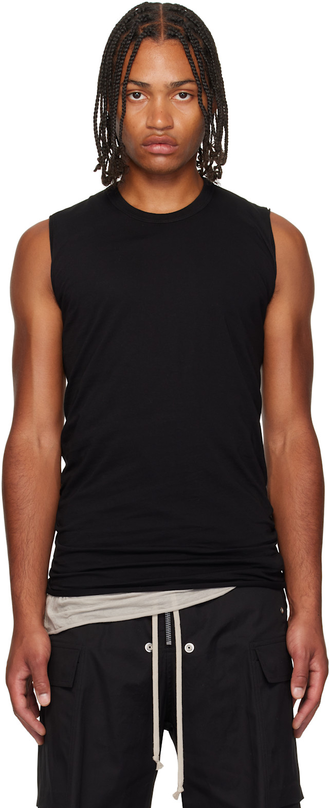 Rick Owens: ブラック Concordians Basic ノースリーブ タンクトップ