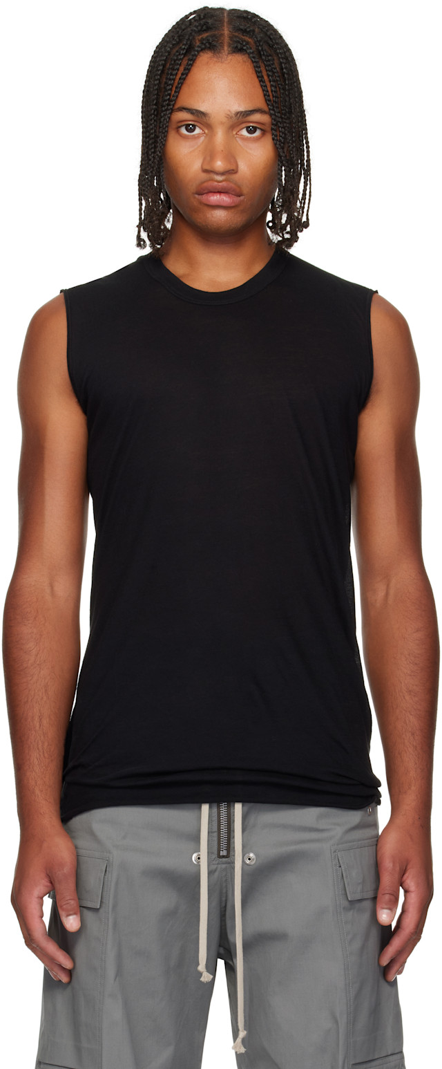 Rick Owens: Black Concordians Basic Sleeveless Tank Top | SSENSE