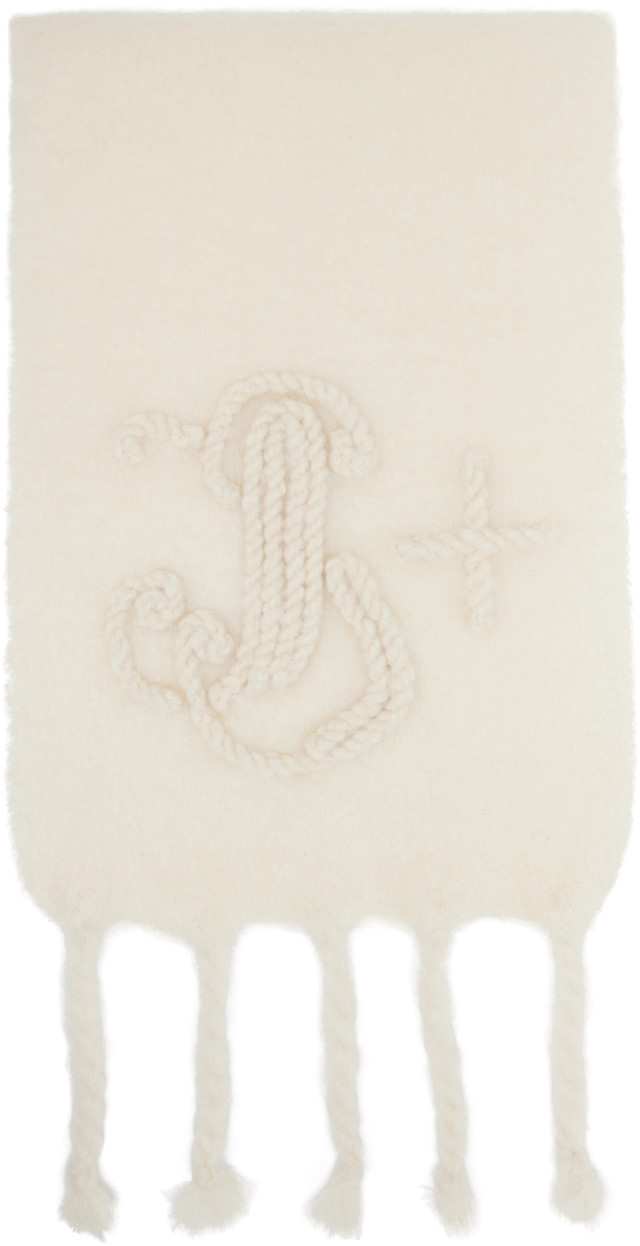 Jil Sander: Off-White Mohair Scarf | SSENSE Puerto Rico