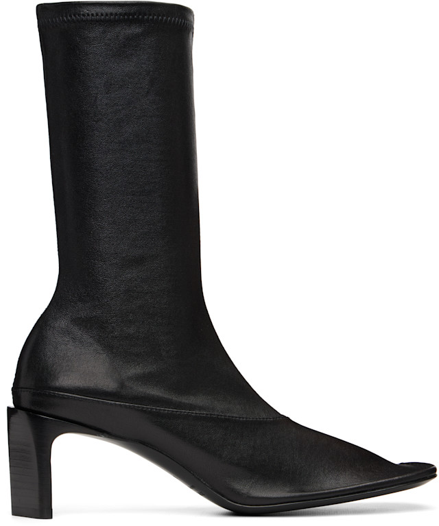 JIL SANDER ブーツ　archive Jil Sander: Black Mid-Calf Boots | SSENSE