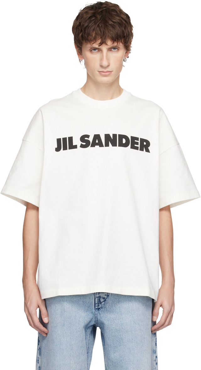 Jil Sander: Off-White Logo T-shirt | SSENSE