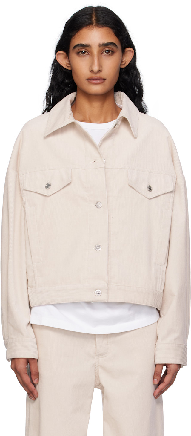A.P.C.: Beige Cally Jacket | SSENSE Canada