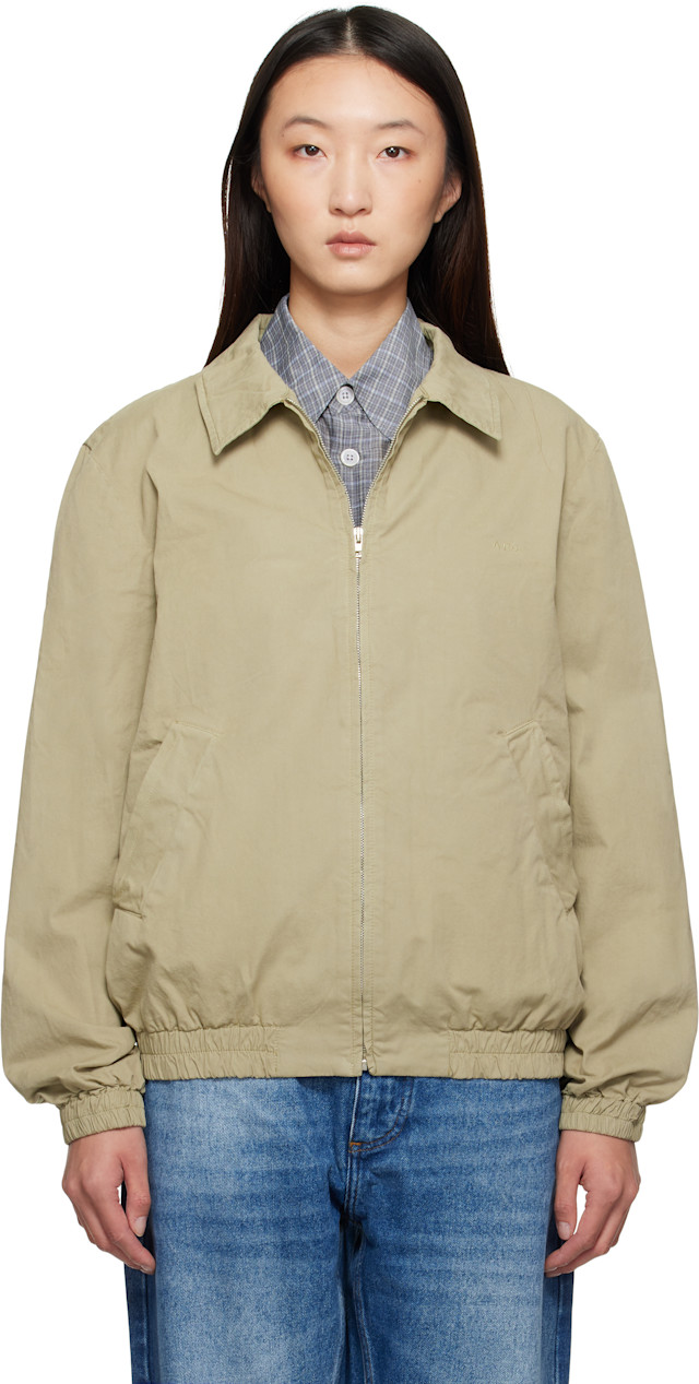 A.P.C カーキジャケット A.P.C.: カーキ Gilbert ジャケット | SSENSE 日本
