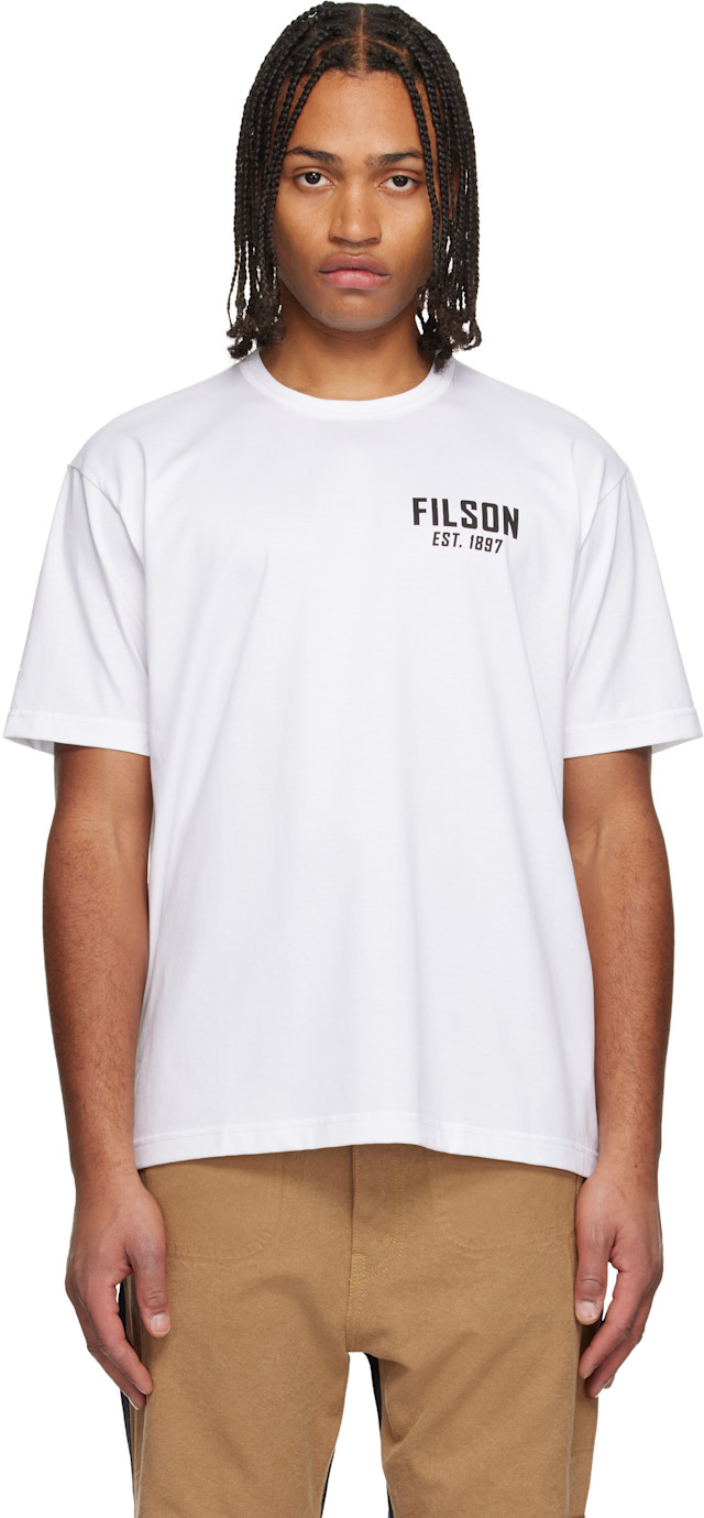 Junya Watanabe: White Filson Edition Cotton Jersey T-shirt | SSENSE