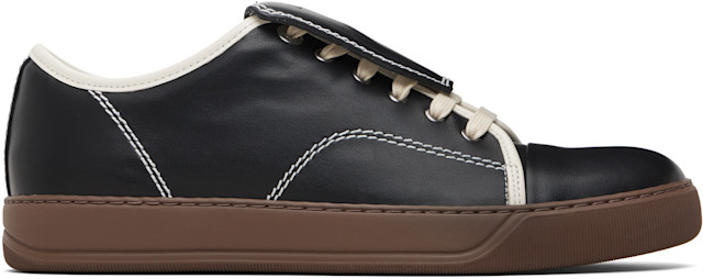 LANVIN ローカットスニーカー　DBB1 Lanvin: Black DBB1 Leather Tongue Sneakers | SSENSE